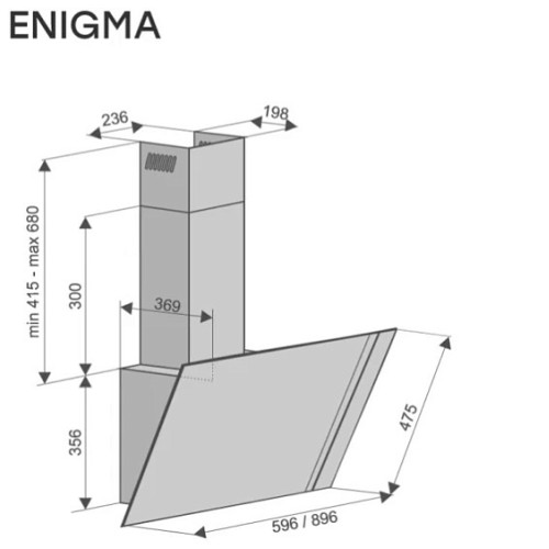Вытяжка Konigin Enigma Black 60