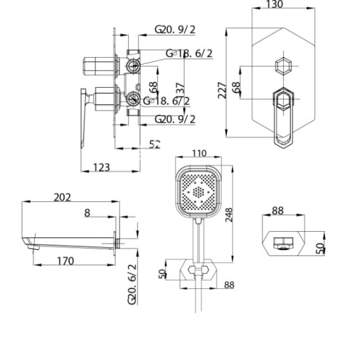 Смеситель LEMARK Prizma LM3922C