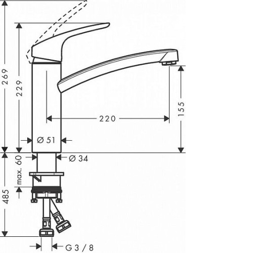 Смеситель HANSGROHE Focus Е 31806800