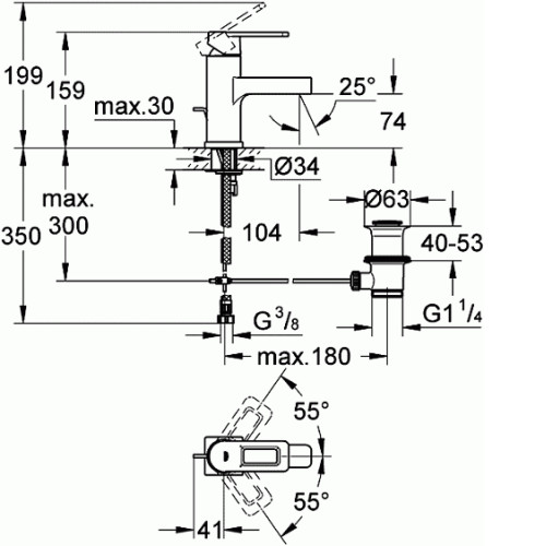 Смеситель GROHE Quadra 32631KS0