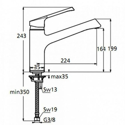 Смеситель IDEAL STANDARD Retta B8981AA