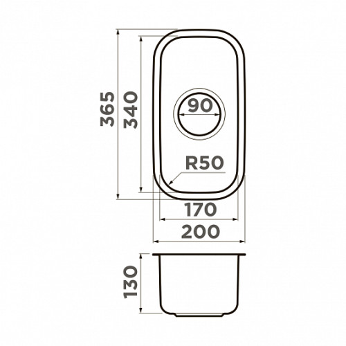Кухонная мойка OMOIKIRI Omi 20-U-IN (4997022)