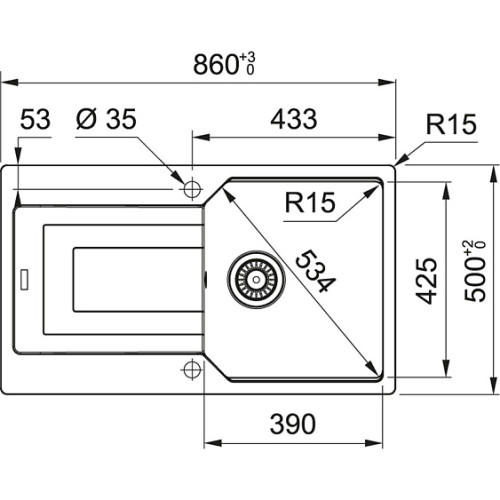 Кухонная мойка FRANKE UBG 611-86 чёрный (114.0580.459)