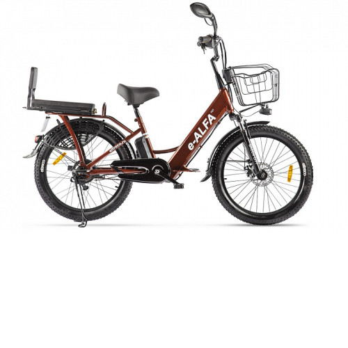 Велогибрид GREEN CITY e-ALFA Fat коричневый