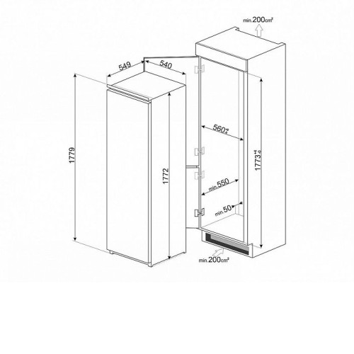 Холодильник SMEG S8L1721F