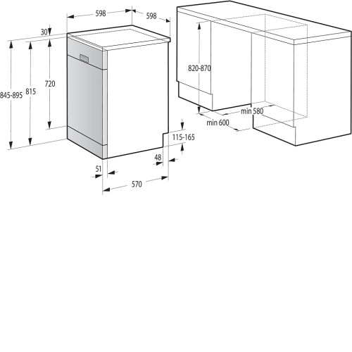 Посудомоечная машина GORENJE GS620C10W