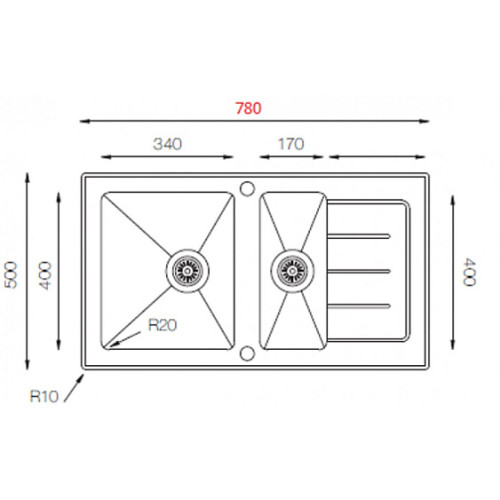 Кухонная мойка ZORG GS 7850-2 белый