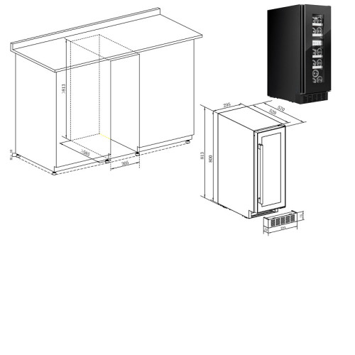 Винный шкаф TEMPTECH STX30DRB