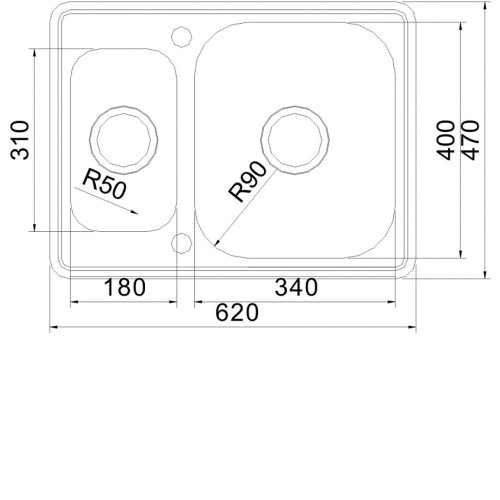 Кухонная мойка OULIN OL-0304