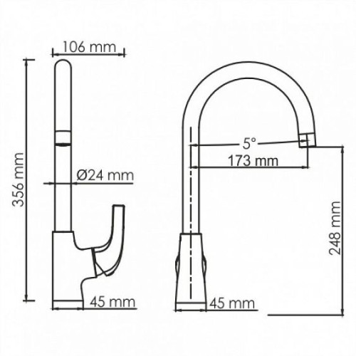 Смеситель WasserKraft Sauer 7107