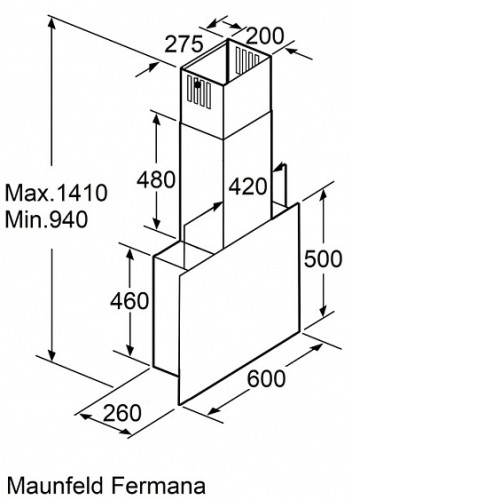 Вытяжка MAUNFELD Fermana 60 чёрный