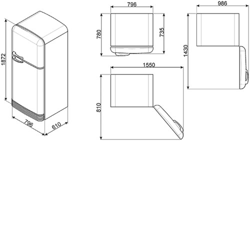Холодильник Smeg FAB50LSV