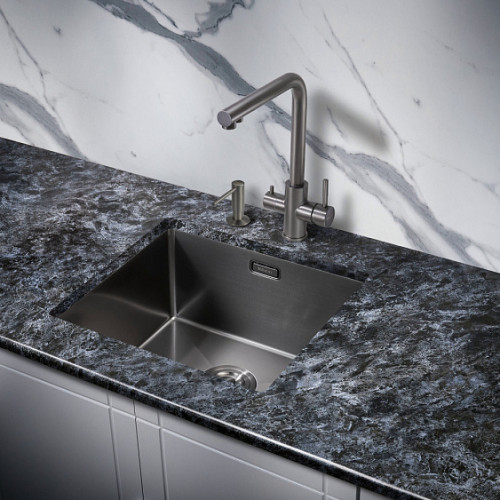 Кухонная мойка MILACIO Denia 48 Steel MC.77449 вороненая сталь