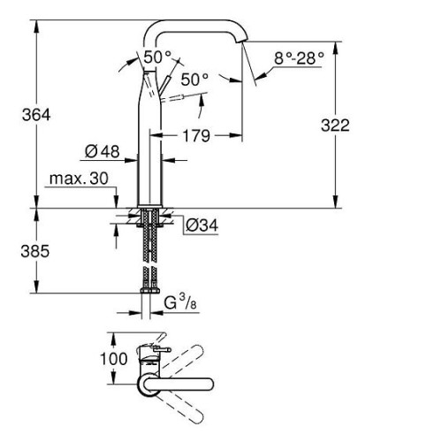 Смеситель GROHE Essence+ 32901001
