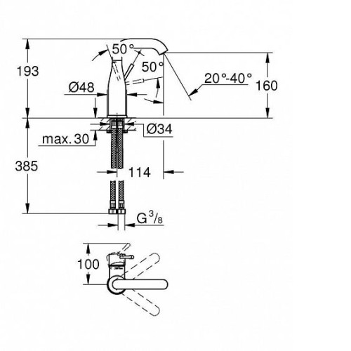 Смеситель GROHE Essence New 23463001