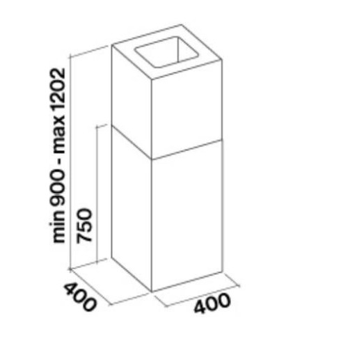 Вытяжка Falmec MIRA TOP ISOLA 400 мм из нержавеющей стали FaSteel CMFI40.E0P2#ZZZX491F