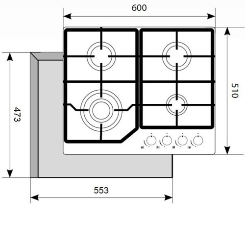Газовая панель AKPO PGA 604 FGC IV