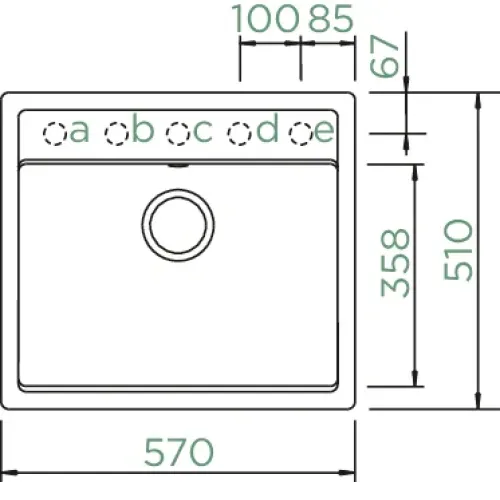 Мойка SCHOCK 700079 vero 60 (n-100) cristadur 570x510 магма
