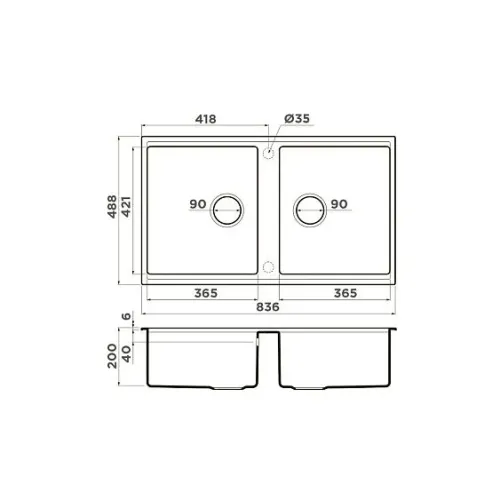 Кухонная мойка OMOIKIRI Kitagawa 83-2-U-WG (4993253)
