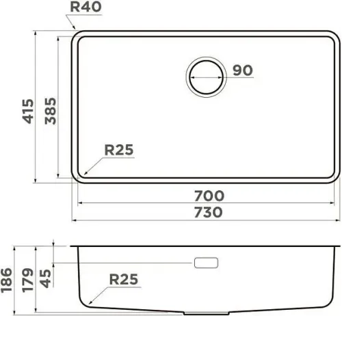 Кухонная мойка OMOIKIRI Omi 73-U/I-GB Ultra (4997563)