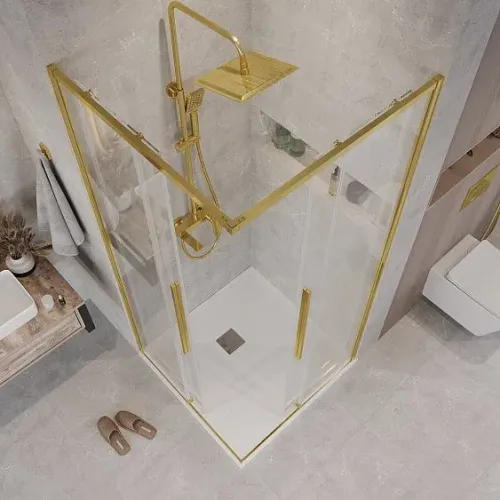 Душевое ограждение GROSSMAN 300.K33.01.9090.32.00 золото сатин