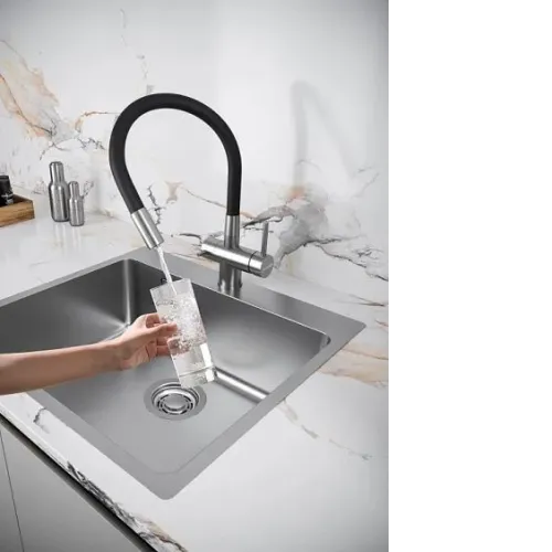 Смеситель KUCHENSTERN FLEX-FS нержавеющая сталь
