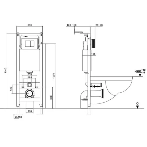 Инсталляция для подвесного унитаза GROSSMAN 900.K31.03.000