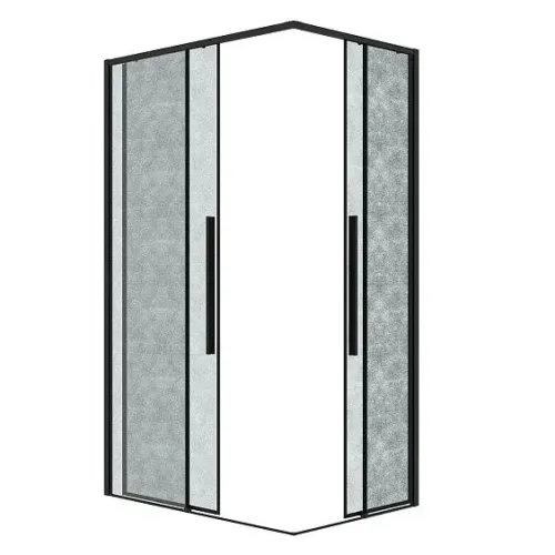 Душевое ограждение GROSSMAN 300.K33.01.9070.21.02 черный матовый