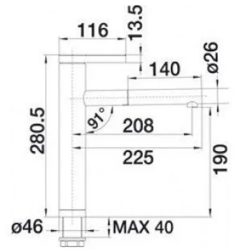 Смеситель BLANCO linee-s (517593)