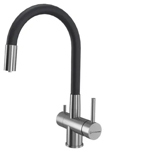 Смеситель KUCHENSTERN FLEX-FS нержавеющая сталь