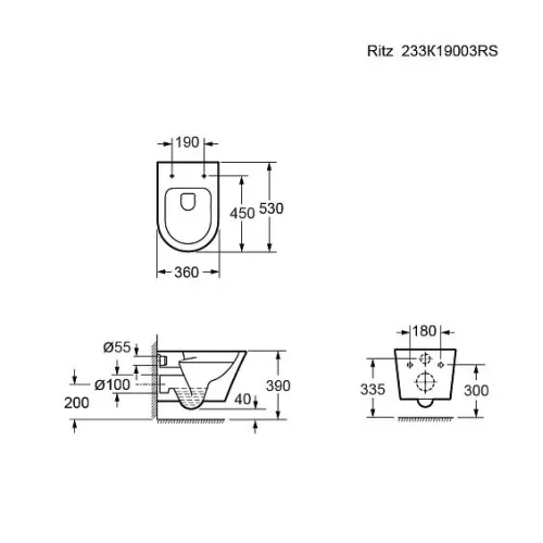 Унитаз AMBASSADOR Ritz 233K19003RS