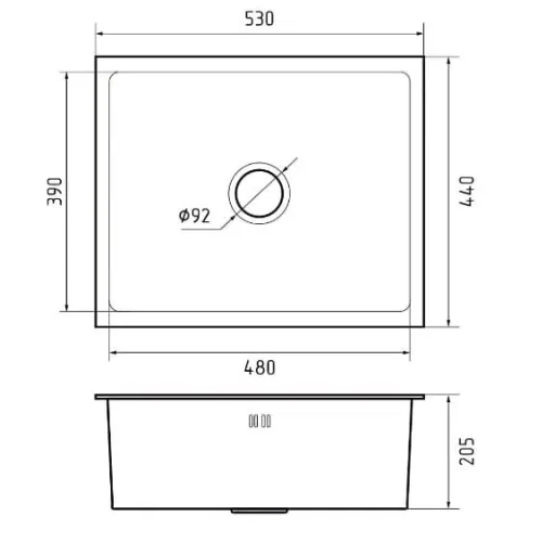 Кухонная мойка GRANFEST METAL 5344 PVD graphite