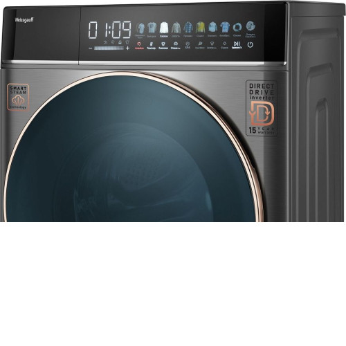 Стиральная машина WEISSGAUFF WMD 58411 Direct Drive Inverter Premium Steam Grey