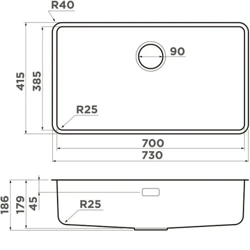 Кухонная мойка OMOIKIRI Omi 73-U/I-LG Ultra (4997562)