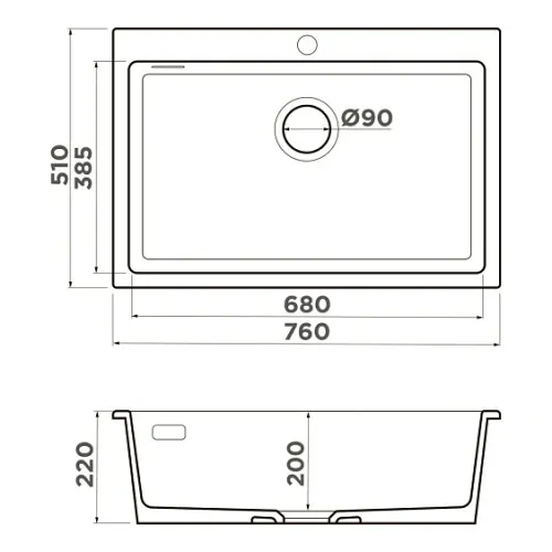 Кухонная мойка OMOIKIRI Omishima 76-SG Matt (4997553)