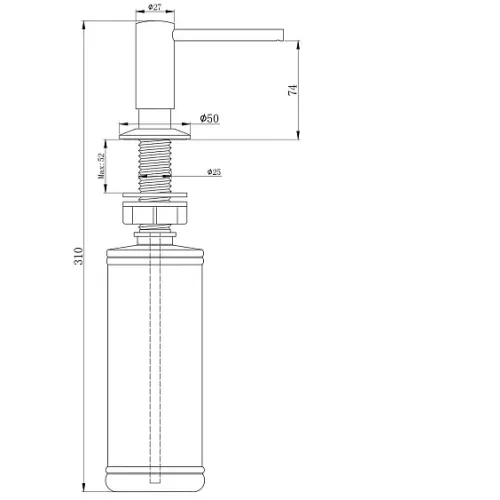 Дозатор PAULMARK Decus D004-BR