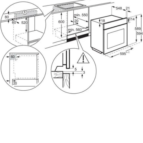 Духовой шкаф ELECTROLUX EOF3H70V