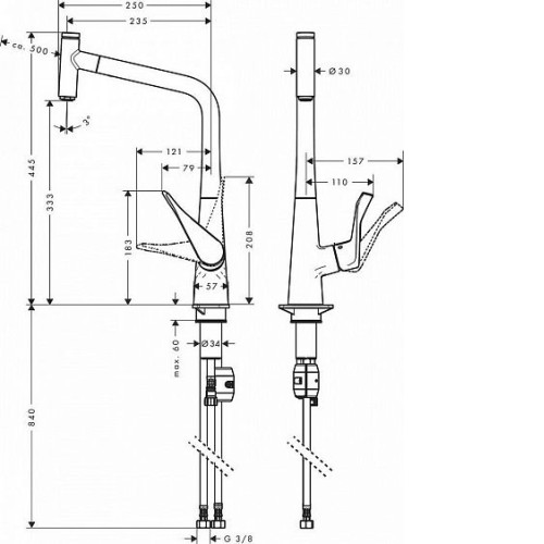 Смеситель HANSGROHE Metris Select 14884000