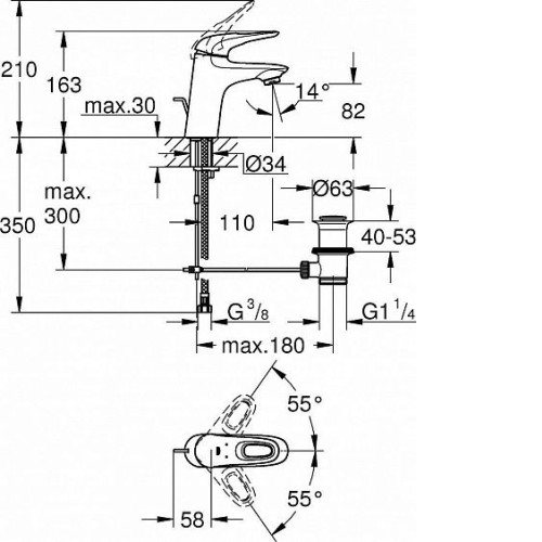 Смеситель GROHE Eurostyle New 33558LS3