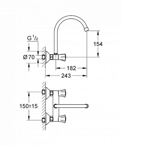 Смеситель Grohe Costa L (31191001)