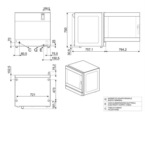Конвекционная печь SMEG ALFA 625 H-2