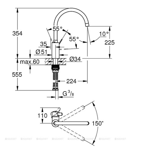 Смеситель GROHE Via Cosmo 30431DC0