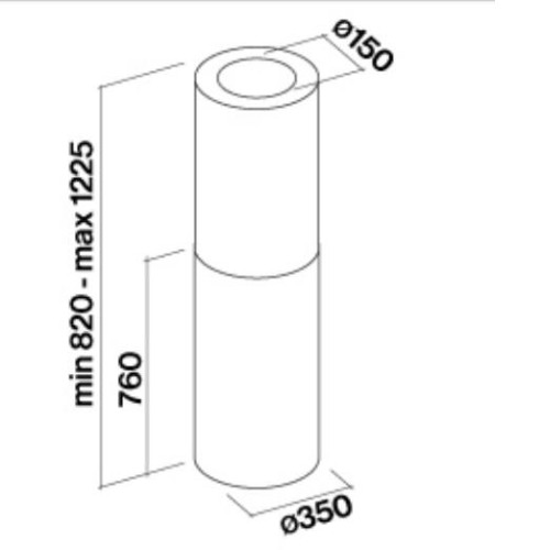 Вытяжка FALMEC Polar Isola White 35 CPWI90.E0P2#ZZZB491F