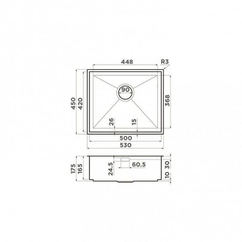 Кухонная мойка OMOIKIRI Kasen 53-INT-LG (4993790)