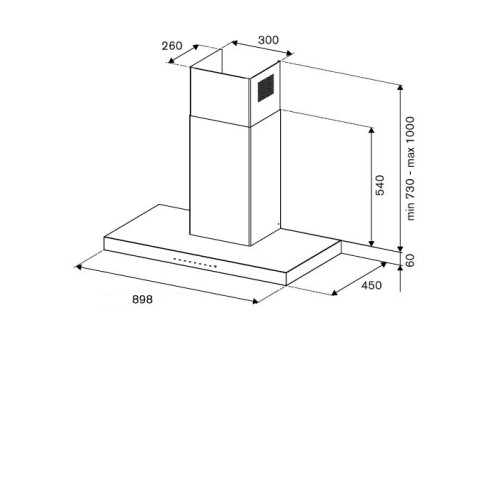 Вытяжка BERTAZZONI KT90P1AXT