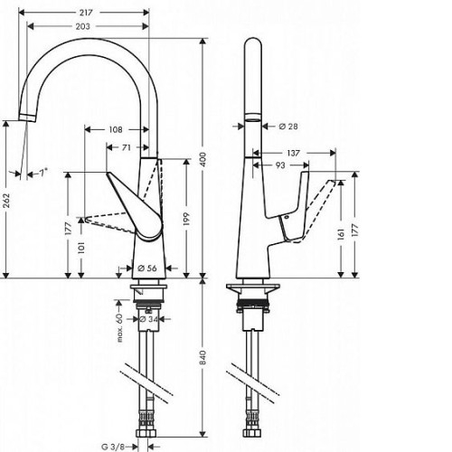 Смеситель HANSGROHE Talis S 72810000 хром