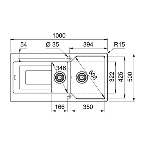 Кухонная мойка FRANKE UBG 651-100 серый (114.0582.284)