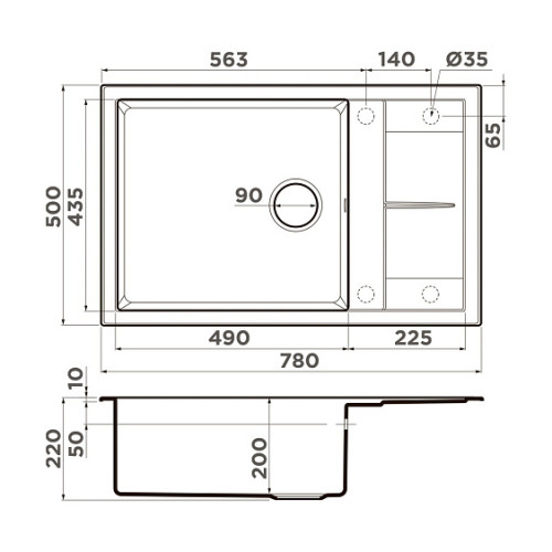 Кухонная мойка OMOIKIRI Sumi 78A-LB-WH (4997100)