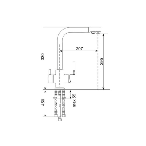 Смеситель WEISSGAUFF WG 01603 Sand