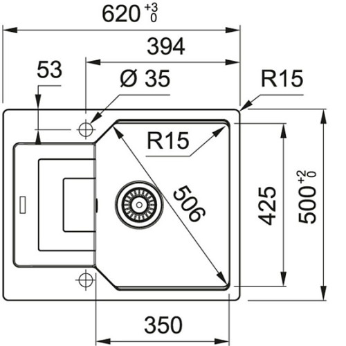 Кухонная мойка FRANKE UBG 611-62 чёрный (114.0612.258)